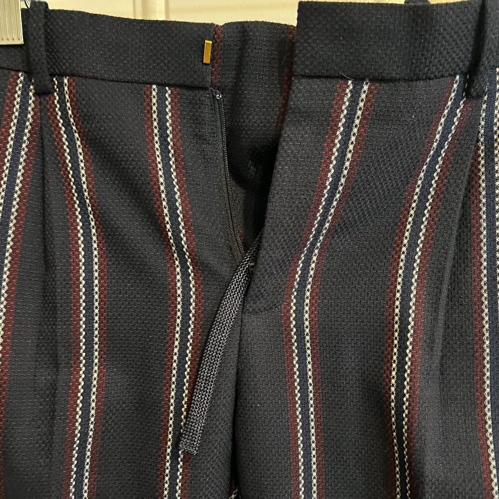 Scotch and Soda Navy with Burgundy and White Stripe Wool Suit Mens 40R - Picture 4 of 12